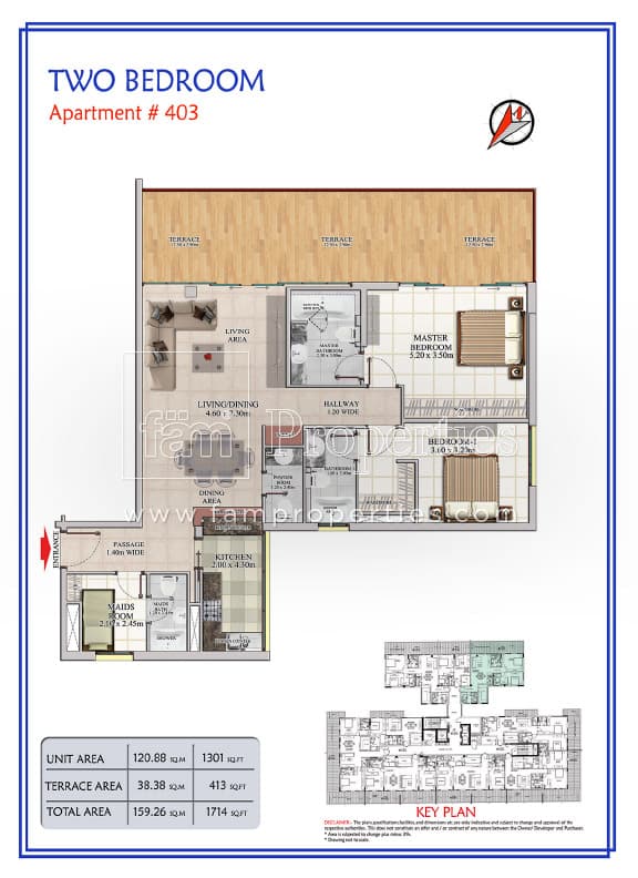 The Galleries, 2-Bed Floor Plan, type: 2 Bedroom