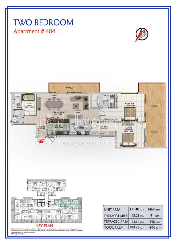 The Galleries, 2-Bed Floor Plan, type: 2 Bedroom