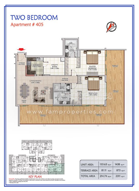 The Galleries, 2-Bed Floor Plan, type: 2 Bedroom