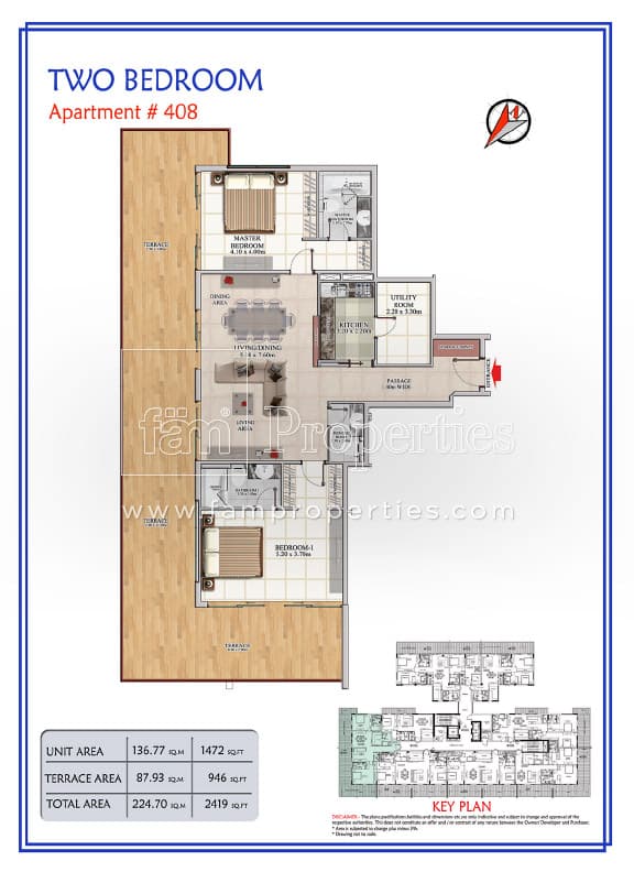 The Galleries, 2-Bed Floor Plan, type: 2 Bedroom