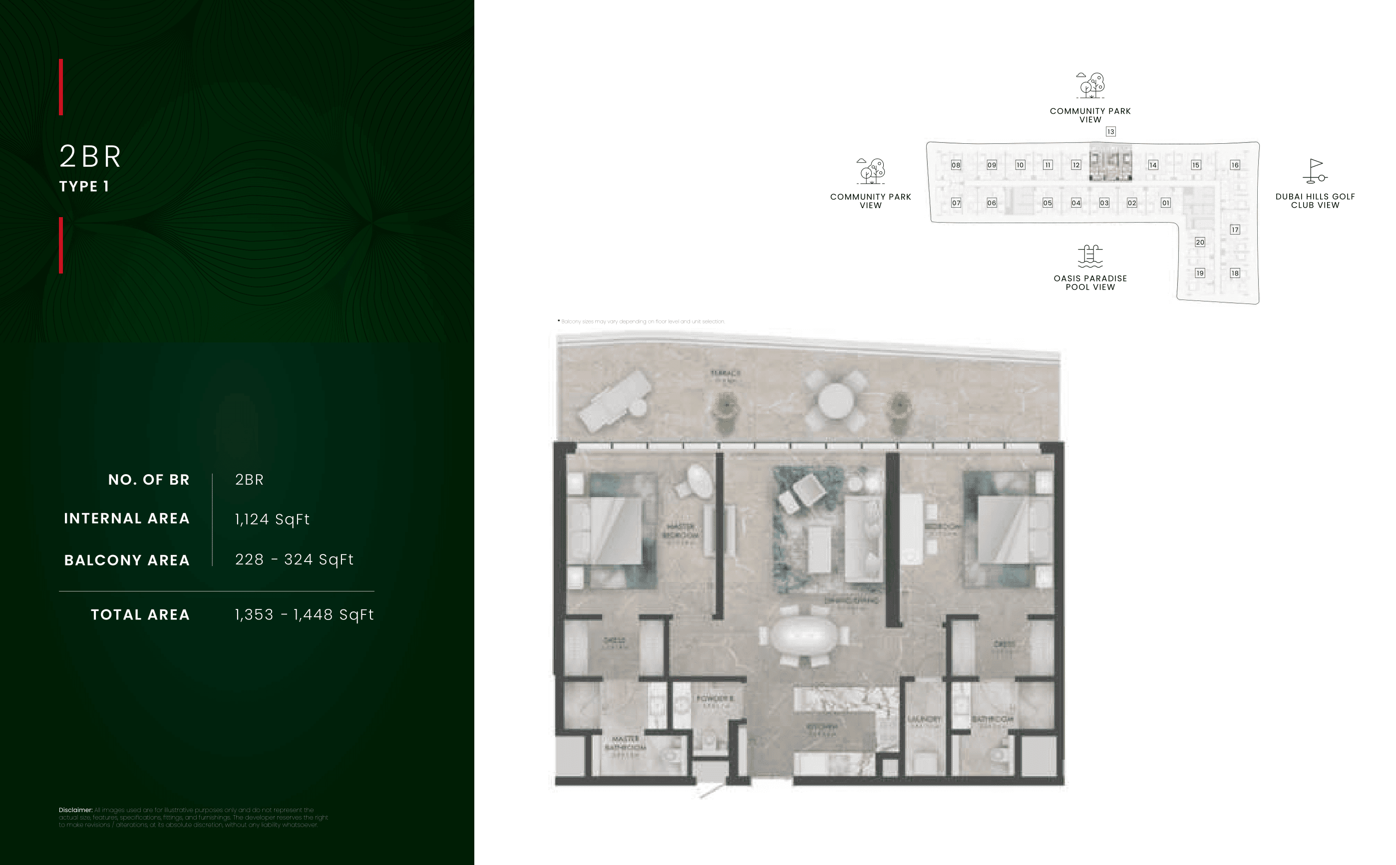 Golf Residence by Fortimo, 2-Bed Floor Plan, type: