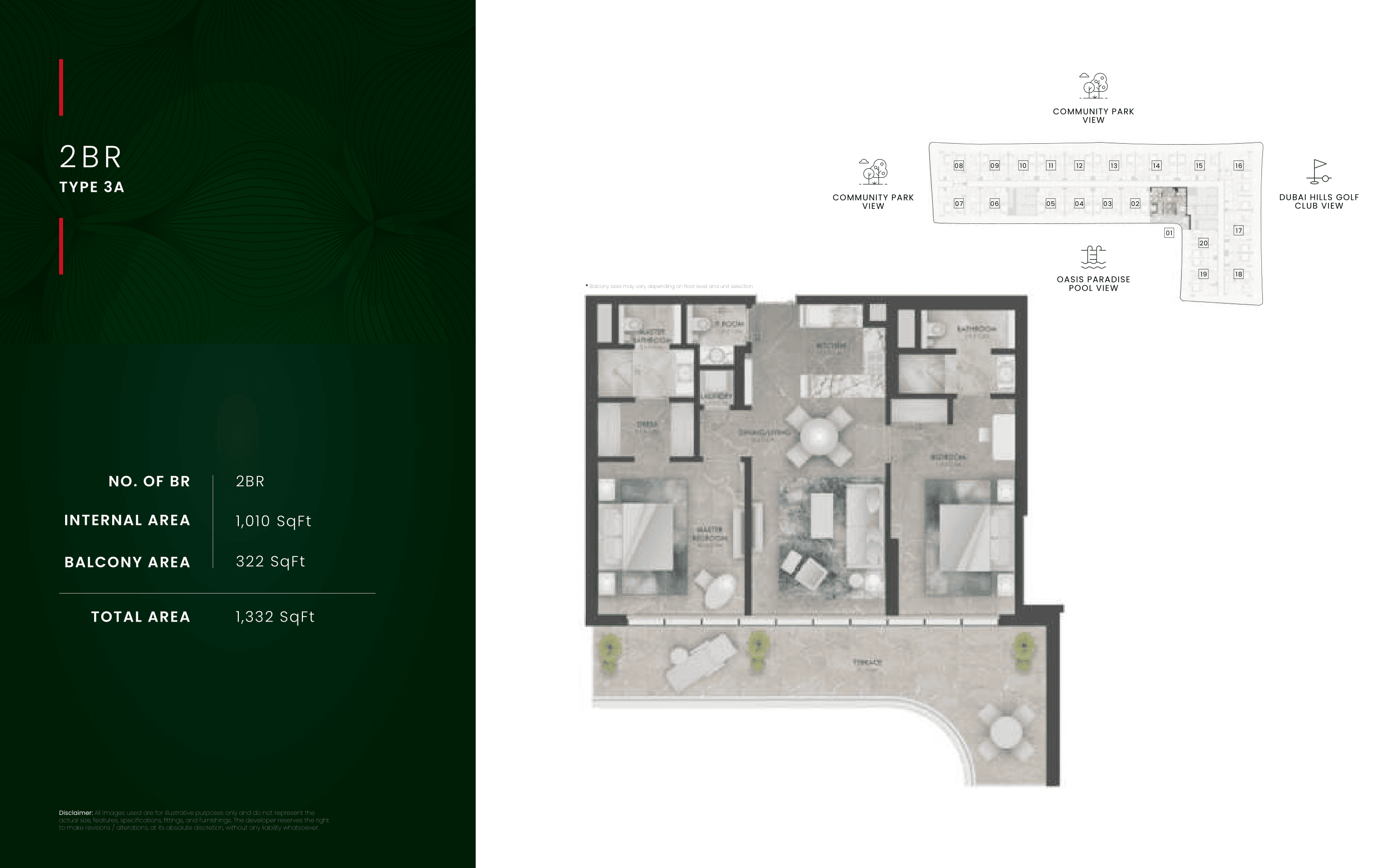 Golf Residence by Fortimo, 2-Bed Floor Plan, type: