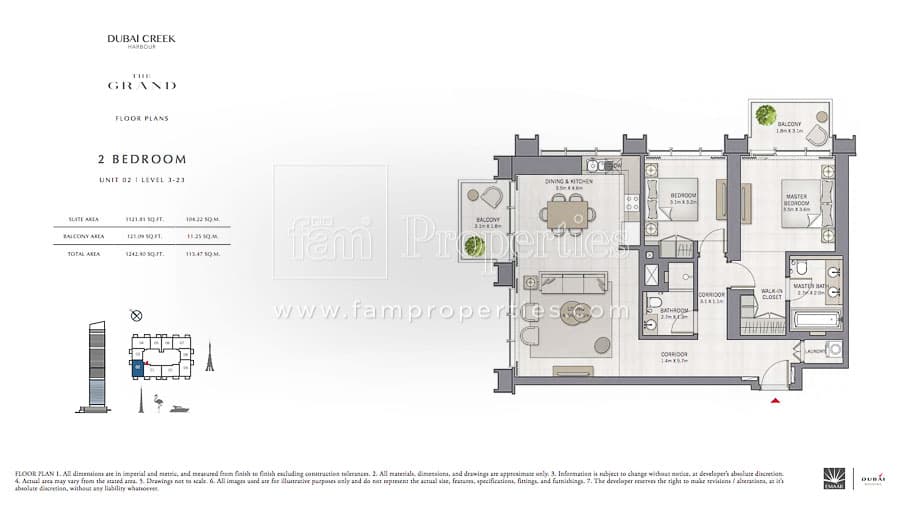 The Grand, 2-Bed Floor Plan, type: 2 Bedroom