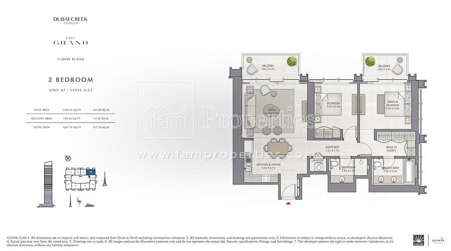 The Grand, 2-Bed Floor Plan, type: 2 Bedroom