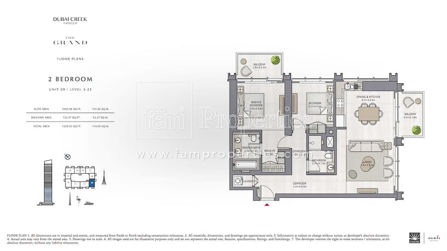 The Grand, 2-Bed Floor Plan, type: 2 Bedroom