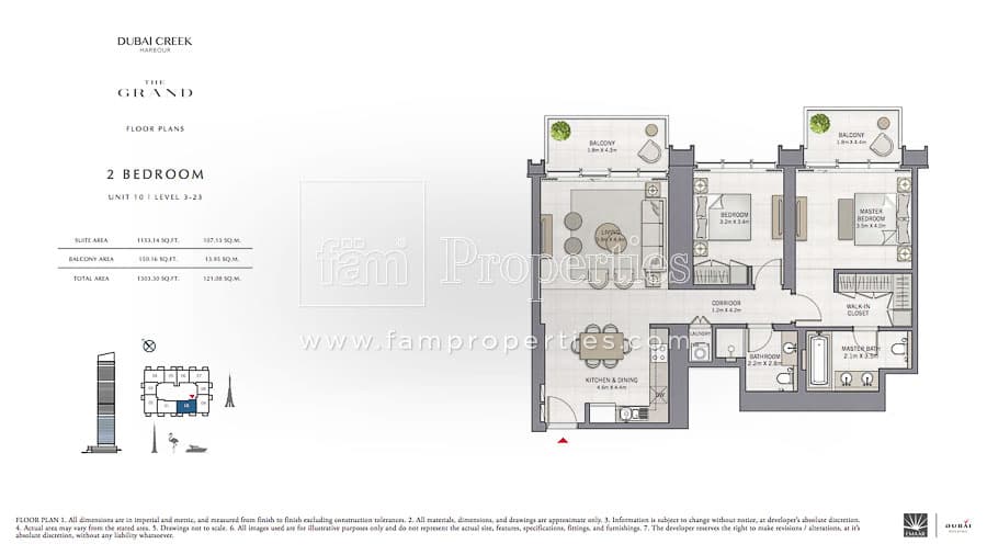 The Grand, 2-Bed Floor Plan, type: 2 Bedroom