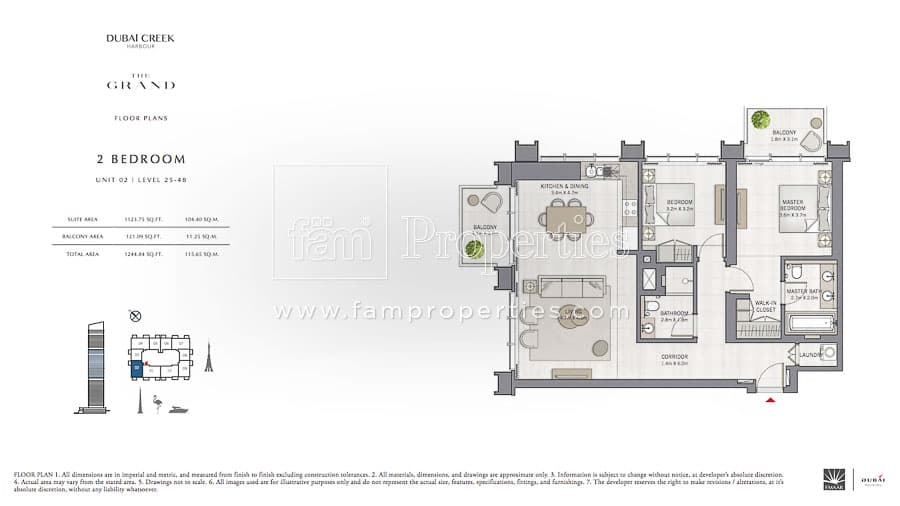 The Grand, 2-Bed Floor Plan, type: 2 Bedroom