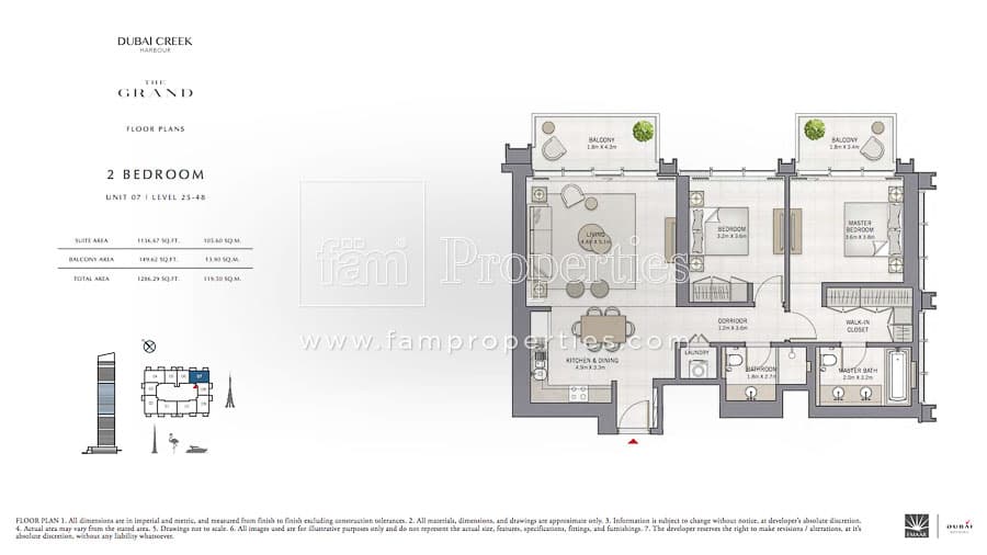 The Grand, 2-Bed Floor Plan, type: 2 Bedroom