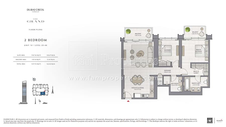 The Grand, 2-Bed Floor Plan, type: 2 Bedroom