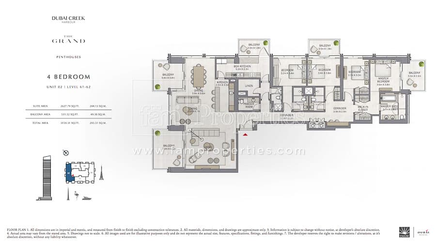 The Grand, 4-Bed Floor Plan, type: 4 Bedroom