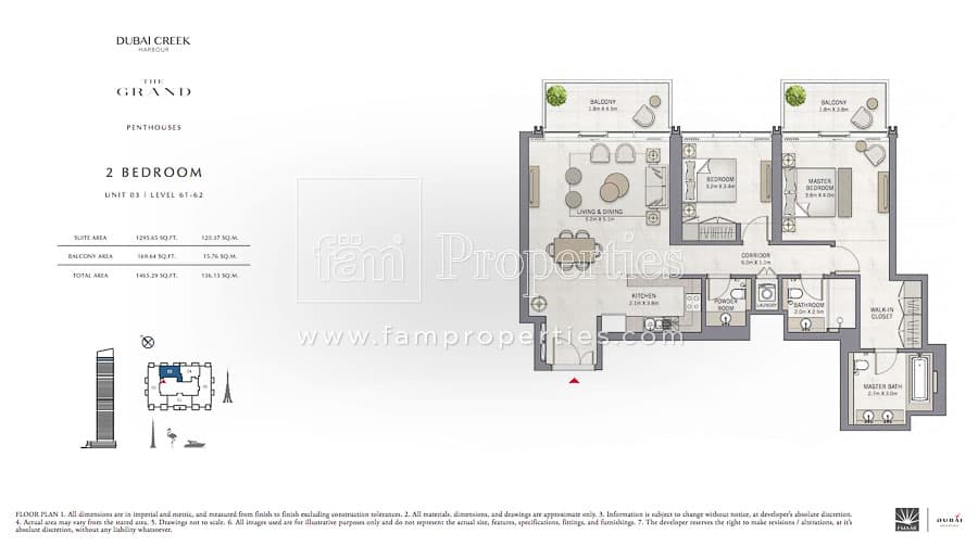 The Grand, 2-Bed Floor Plan, type: 2 Bedroom