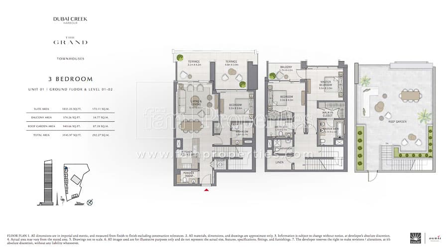 The Grand, 3-Bed Floor Plan, type: 3 Bedroom