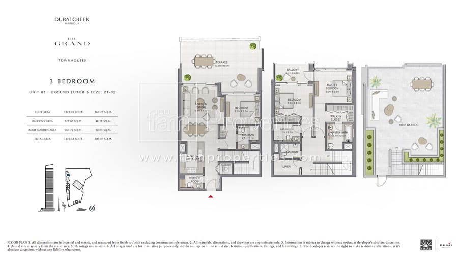 The Grand, 3-Bed Floor Plan, type: 3 Bedroom