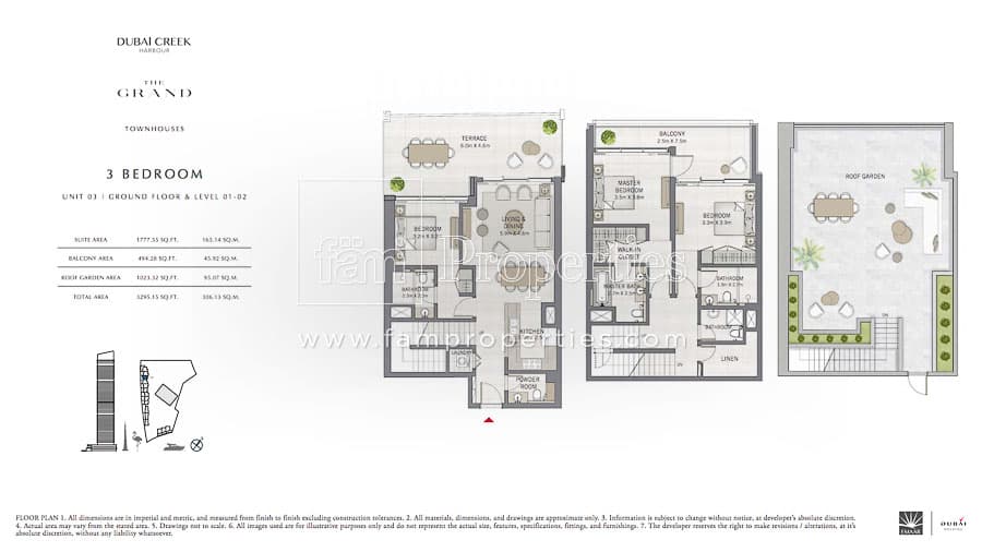 The Grand, 3-Bed Floor Plan, type: 3 Bedroom
