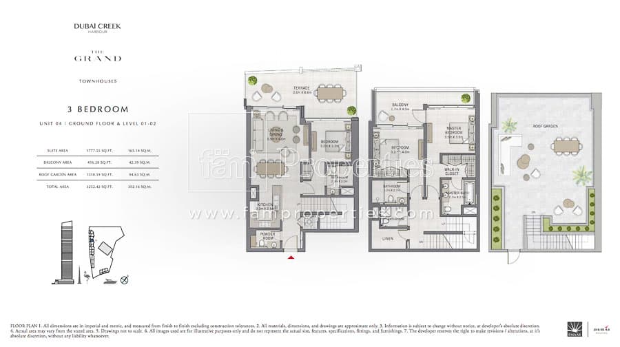 The Grand, 3-Bed Floor Plan, type: 3 Bedroom