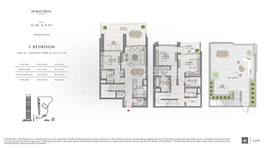 The Grand, 3-Bed Floor Plan, type: 3 Bedroom