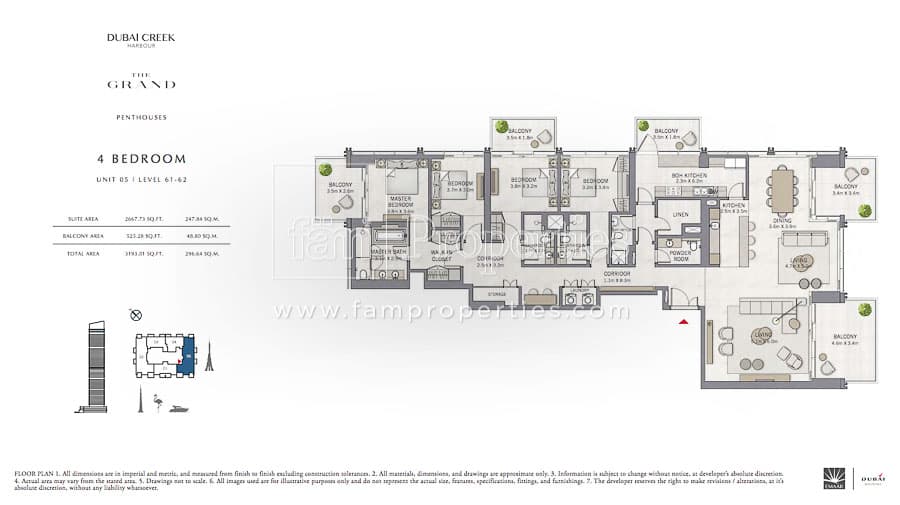 The Grand, 4-Bed Floor Plan, type: 4 Bedroom