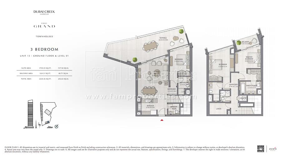The Grand, 3-Bed Floor Plan, type: 3 Bedroom