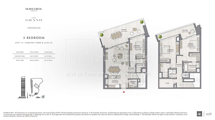 The Grand, 3-Bed Floor Plan, type: 3 Bedroom