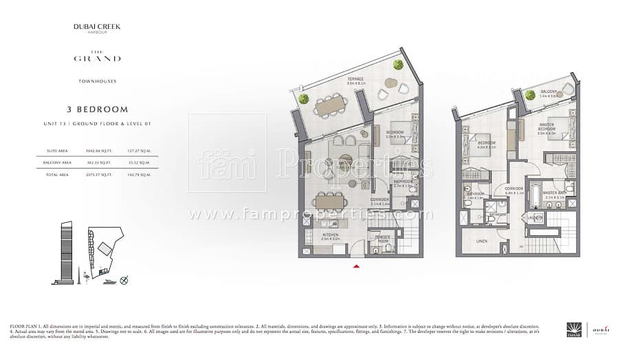 The Grand, 3-Bed Floor Plan, type: 3 Bedroom
