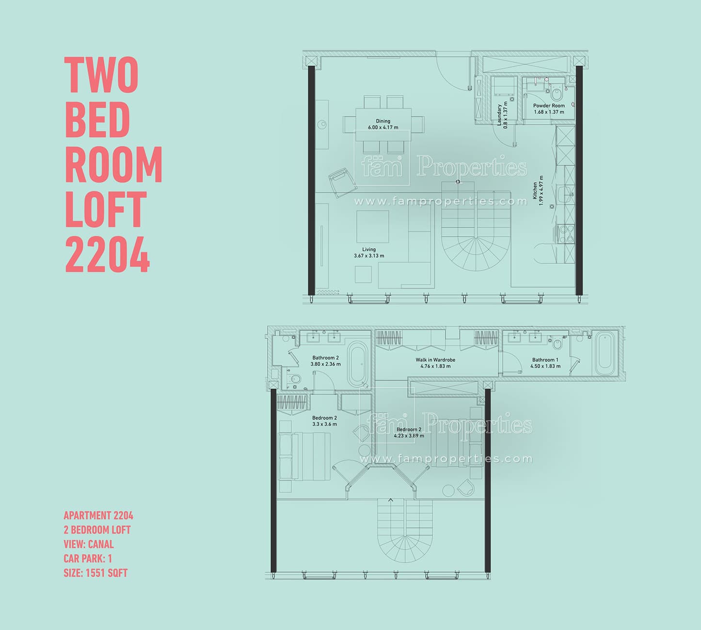 The Pad, 2-Bed Floor Plan, type: 2 Bedroom