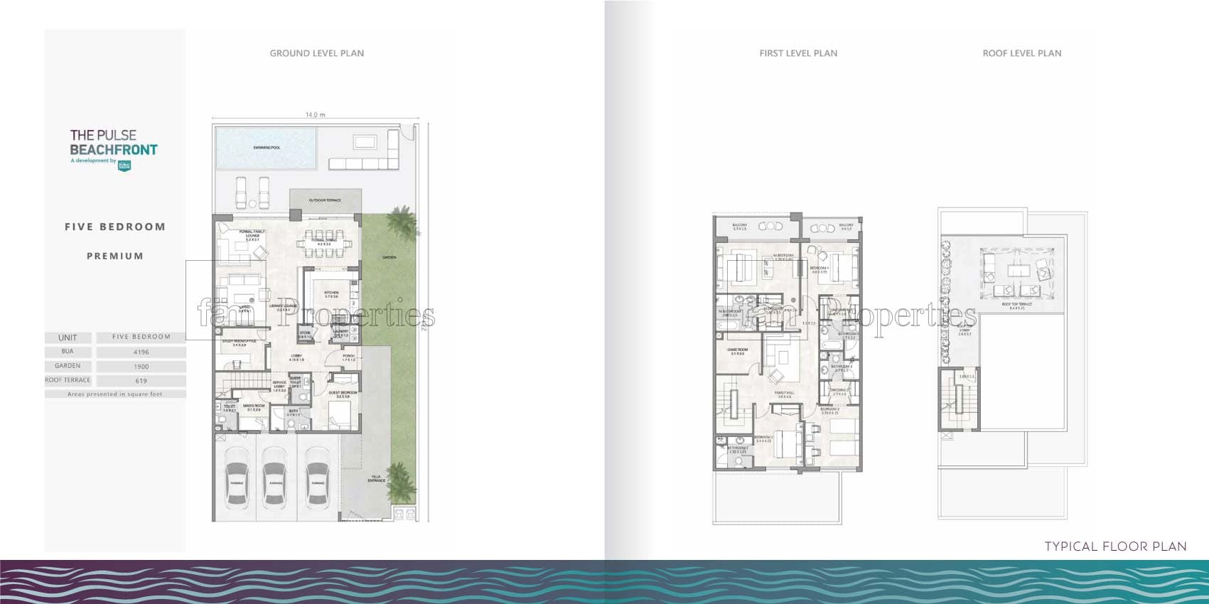 The Pulse Beachfront 1, 4-Bed Floor Plan, type: 4 Bedroom