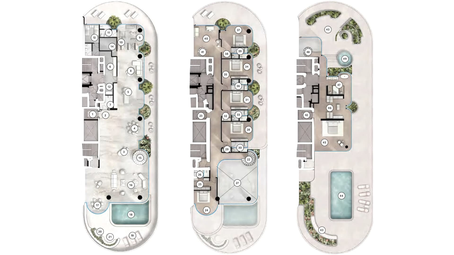 The Rings, 7-Bed Floor Plan, type: 7BR - Sky Palace