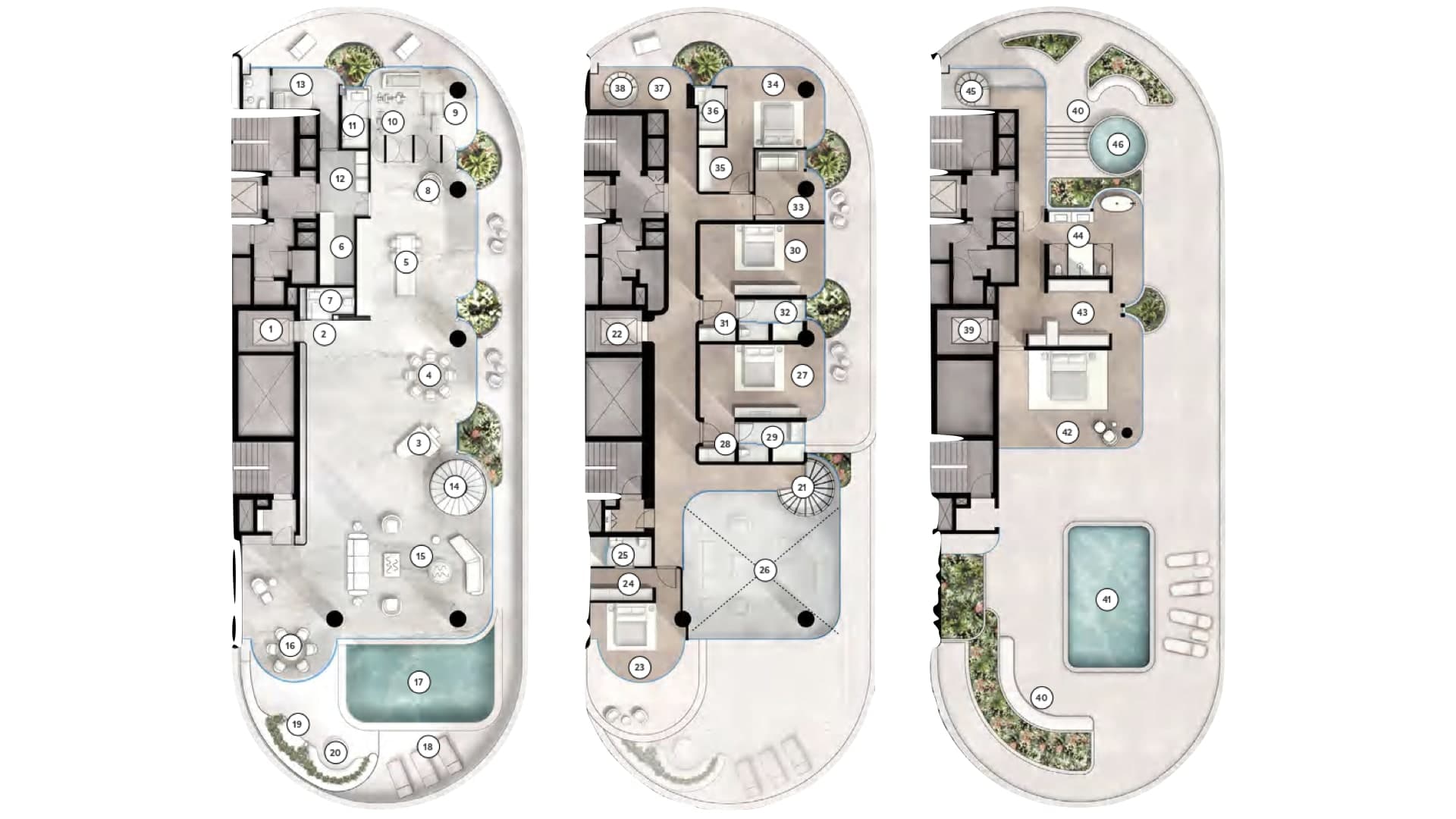 The Rings, 6-Bed Floor Plan, type: 6BR - Sky Palace