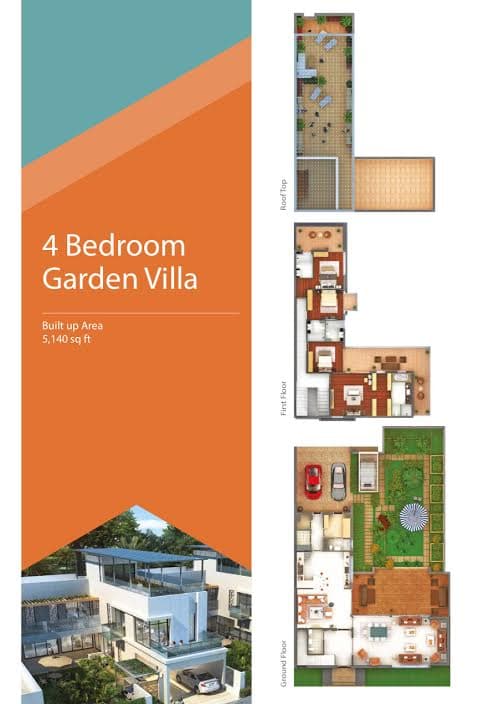 The Sustainable CIty, 4-Bed Floor Plan, type: 4 BD Garden Villa