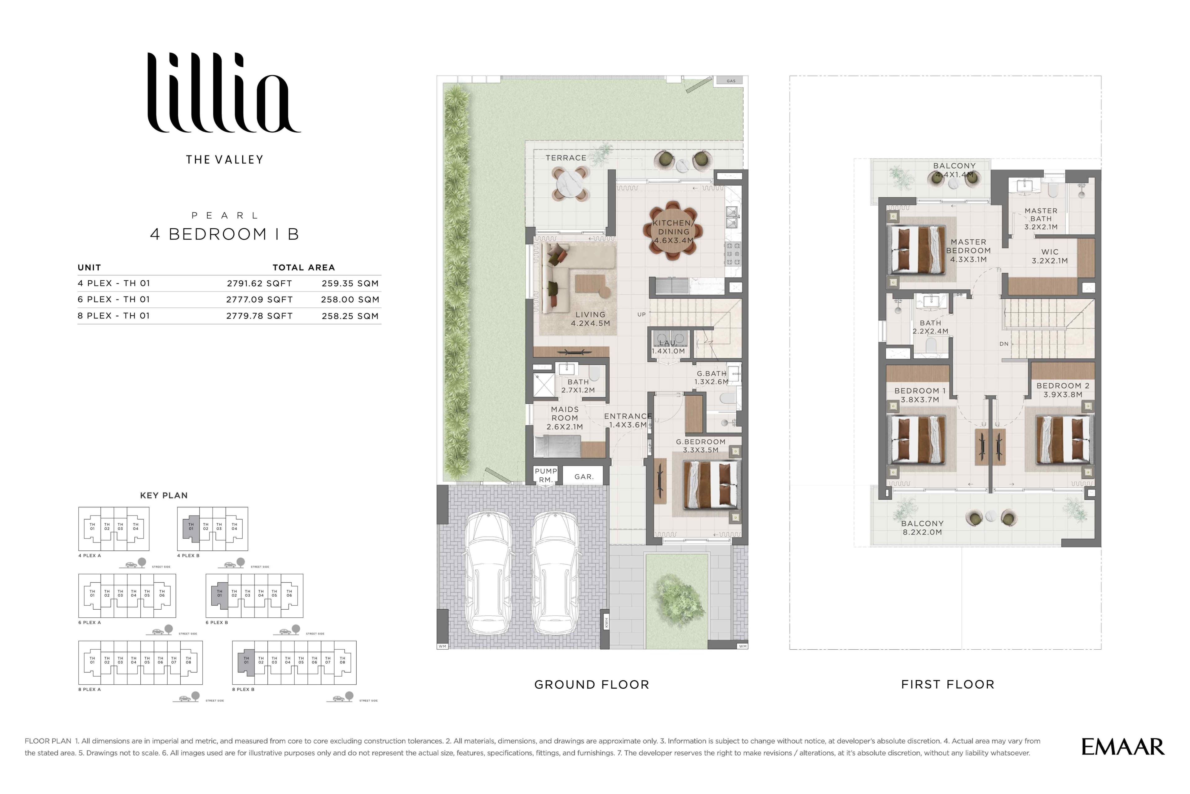 The Valley - Lillia, 4-Bed Floor Plan, type: 4BR - Unit B - Pearl