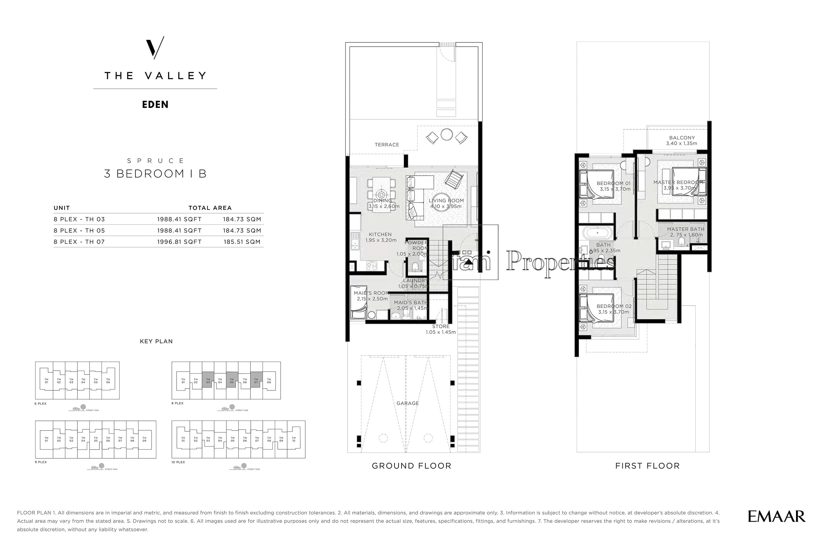 The Valley, 3-Bed Floor Plan, type: SPRUCE