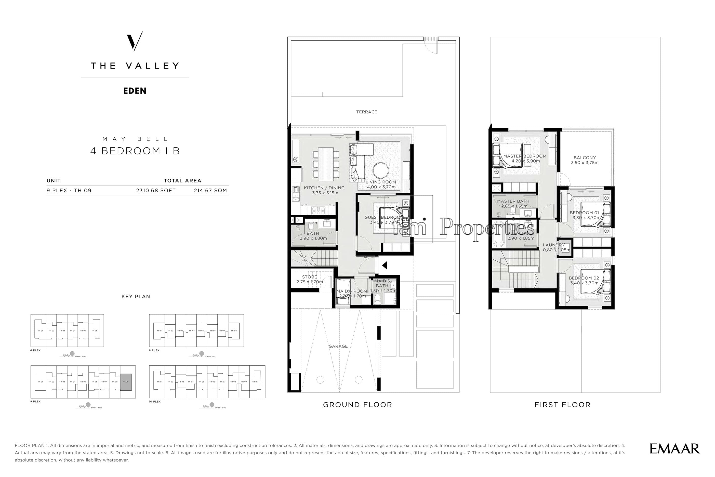 The Valley, 4-Bed Floor Plan, type: May Bell