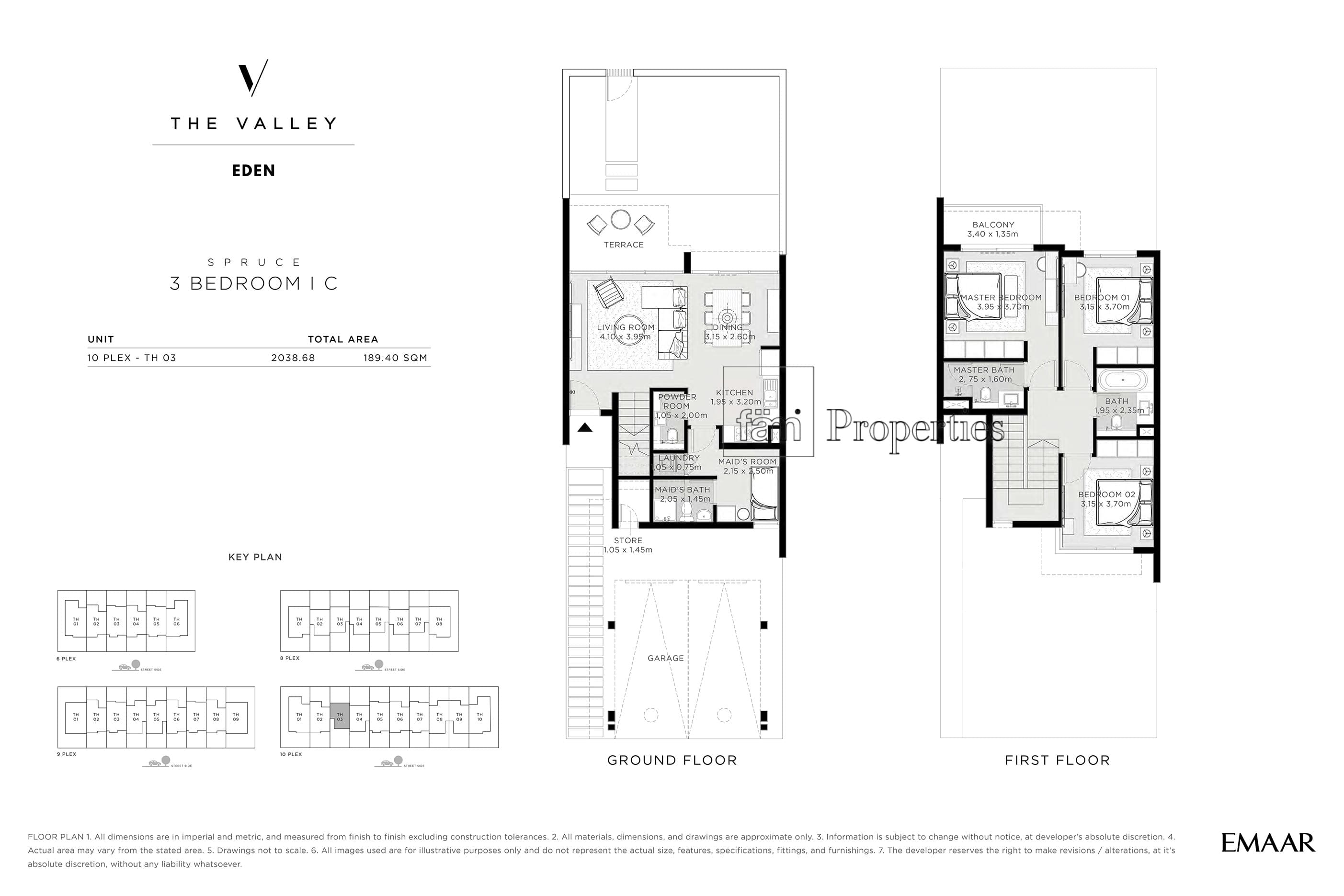 The Valley, 3-Bed Floor Plan, type: SPRUCE