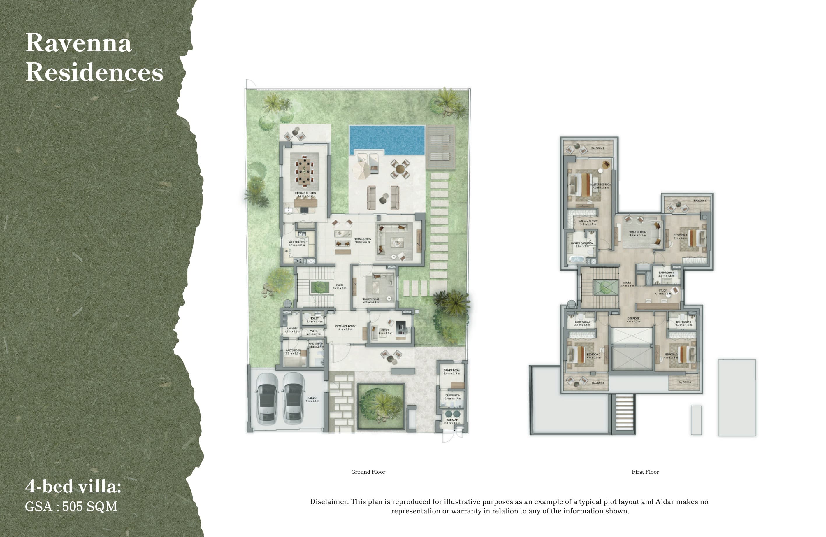The Wilds, 4-Bed Floor Plan, type: Ravena Villas - 4BR