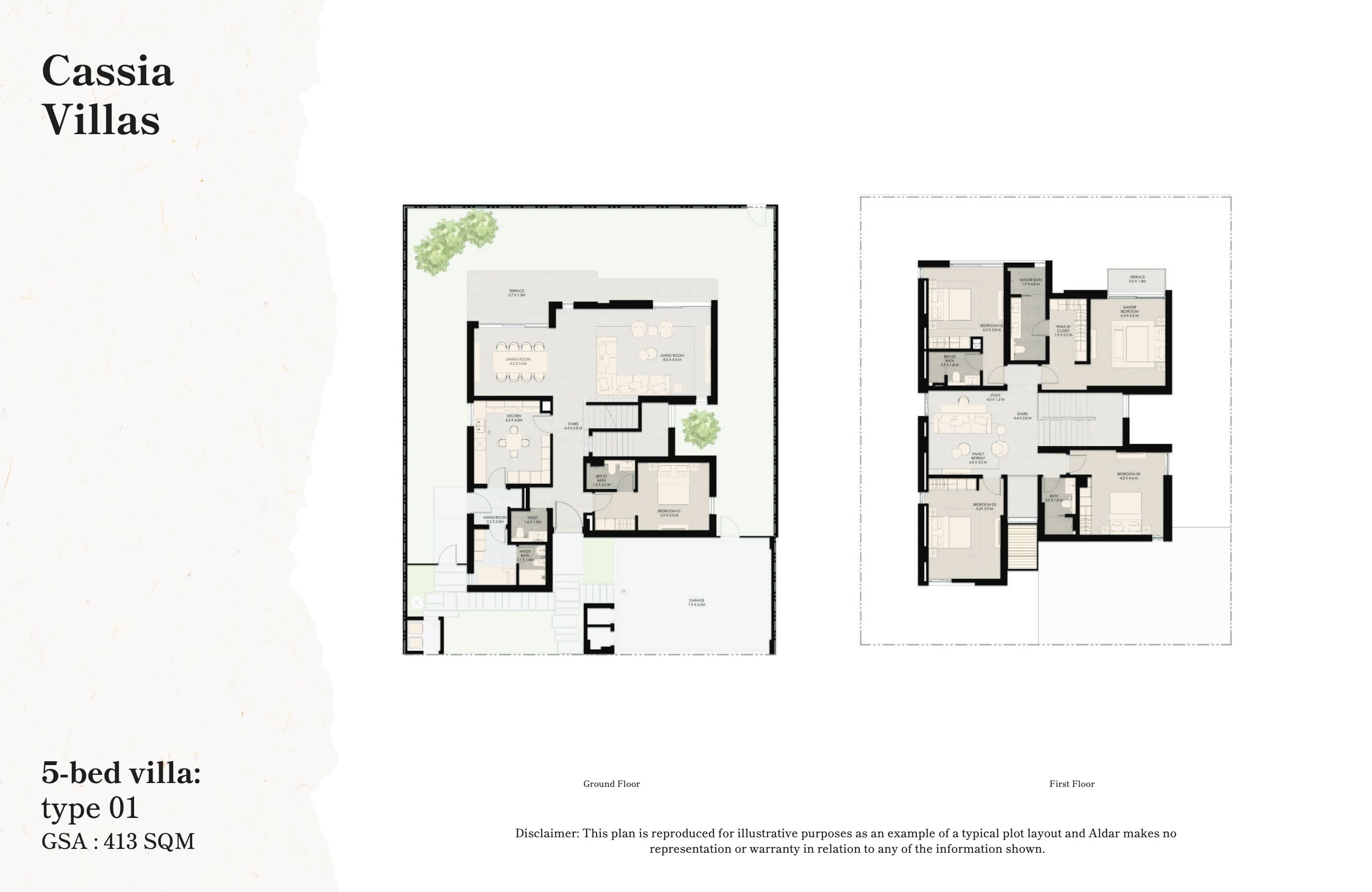 The Wilds, 5-Bed Floor Plan, type: Cassia Villas - Type 1 - 5BR