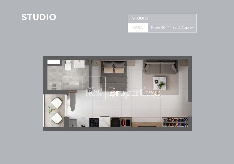 Torino By ORO24 - 1, 0-Bed Floor Plan, type: Studio