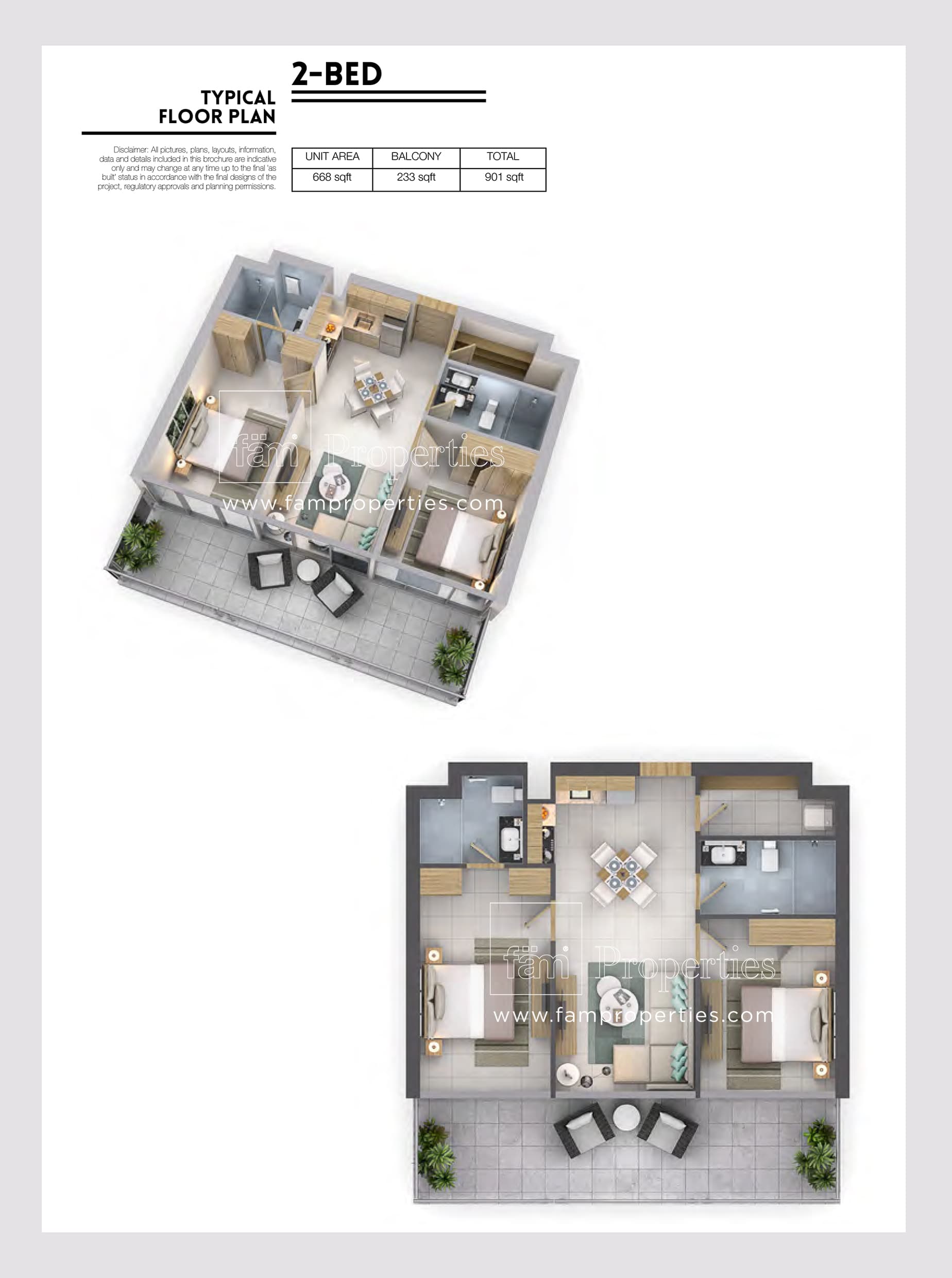 Vera Residences, 2-Bed Floor Plan, type: 2 Bedroom