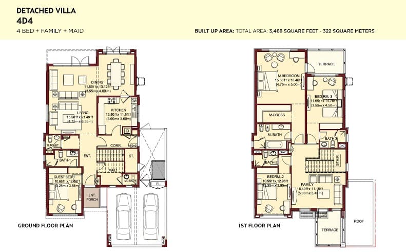 Villa Lantana 1, 4-Bed Floor Plan, type: 4br detached_villa4