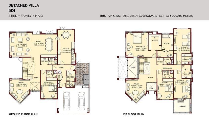Villa Lantana 1, 5-Bed Floor Plan, type: 5br detached_villa1