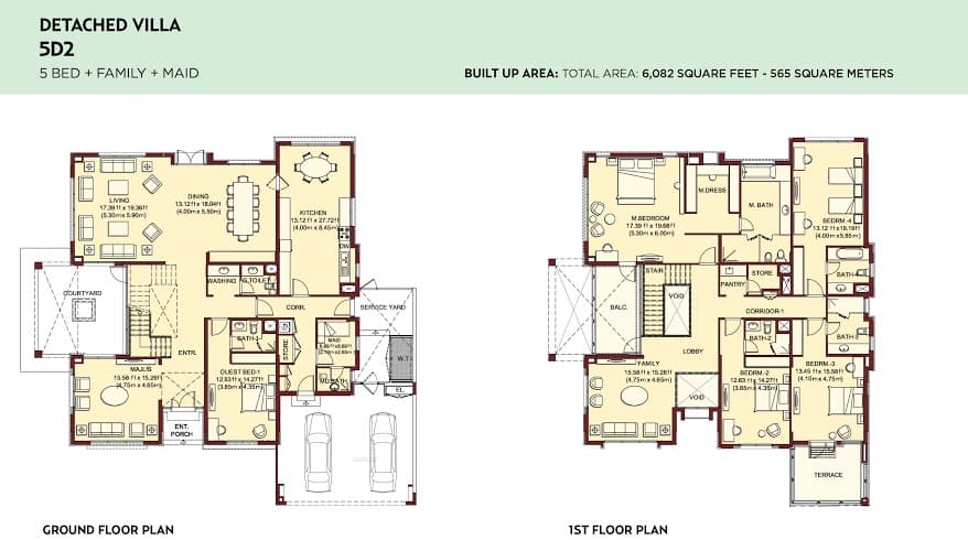 Villa Lantana 1, 5-Bed Floor Plan, type: 5br detached_villa2