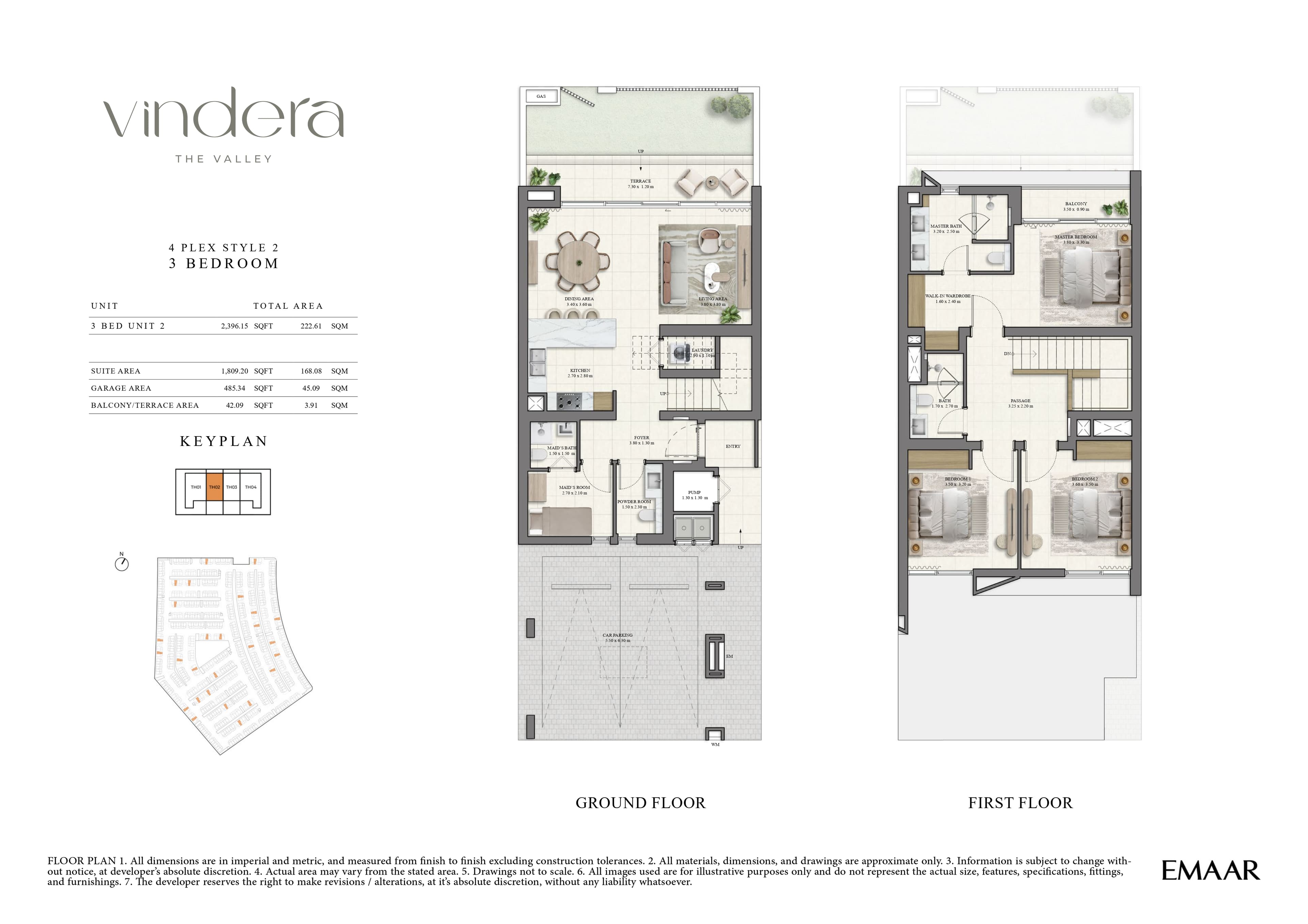 Vindera at The Valley, 3-Bed Floor Plan, type: 3 Bed