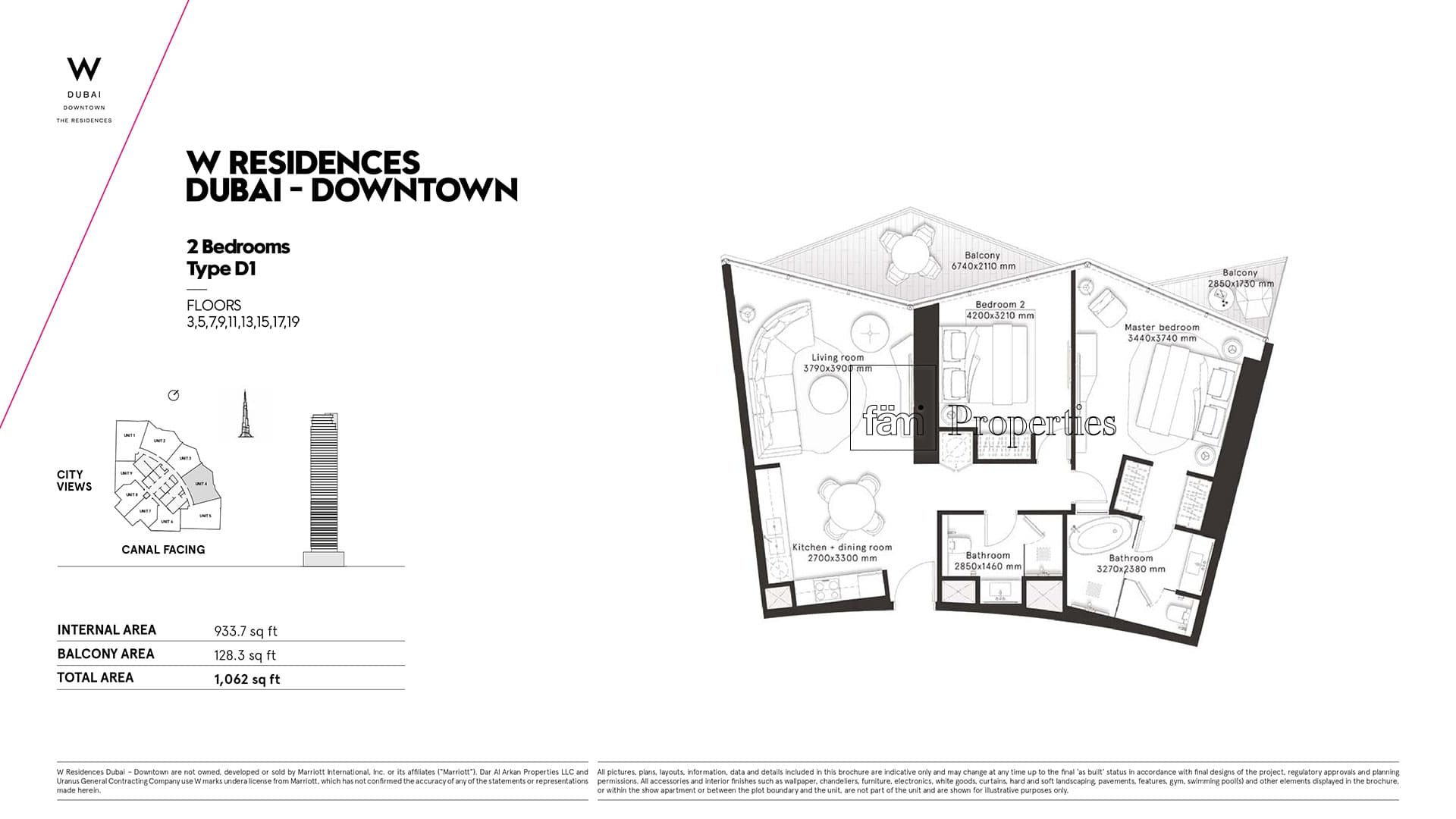 W Residences Downtown Dubai (not in use), 2-Bed Floor Plan, type: 2 Bedroom