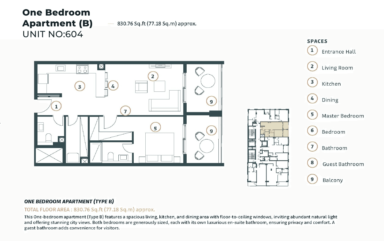 Whitestone Residence, P-Bed Floor Plan, type:
