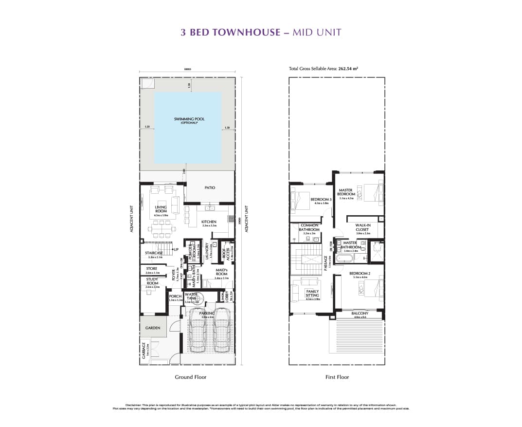 Yas Acres, 3-Bed Floor Plan, type: 3 Bedroom