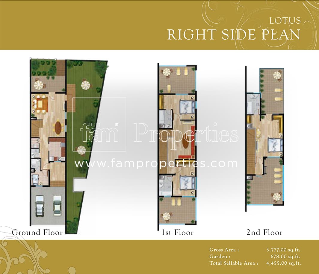 Lotus Park - Jumeirah Village Circle, 3-Bed Floor Plan, type: 3 Bedroom