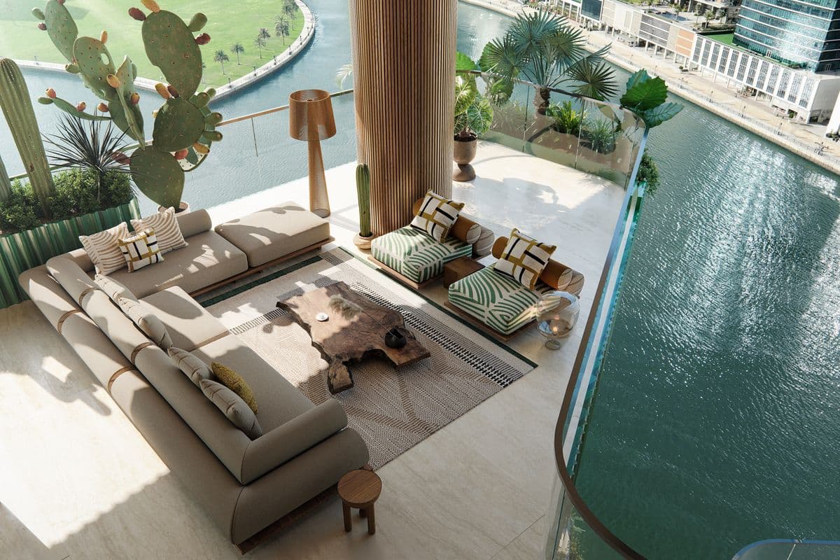 Canal And Burj Khalifah View | Vastu Compliant