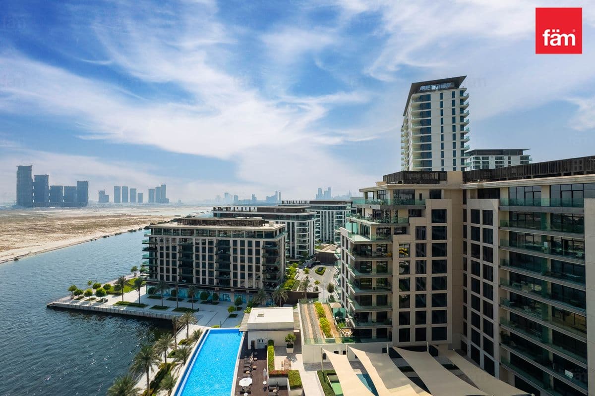 Full Creek & Partial Burj Khalifa View